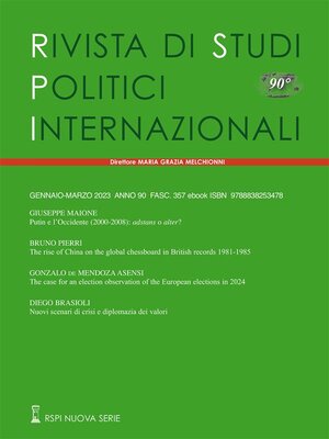 cover image of Rivista di Studi Politici Internazionali 1/2023